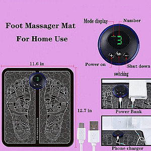 Foot Massager Mat Electric Usb Charging Smart Display