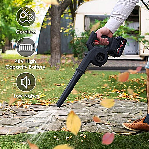 Cordless Blower with rechargeable 2 lithium batteries
