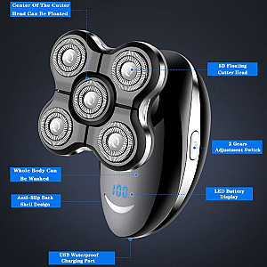 Waterproof Electric Head Shaver