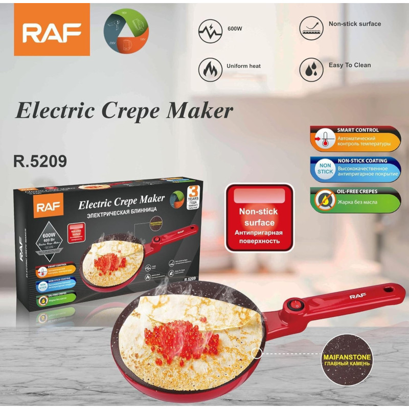 Non-Stick Electric Crepe Maker