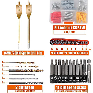 Tool Kit 12V Cordless Drill with Screwdrivers