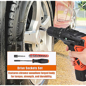 Tool Kit 12V Cordless Drill with Screwdrivers