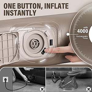 Twin Air Mattress with Built in Rechargeable Pump