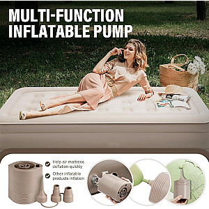 Twin Air Mattress with Built in Rechargeable Pump
