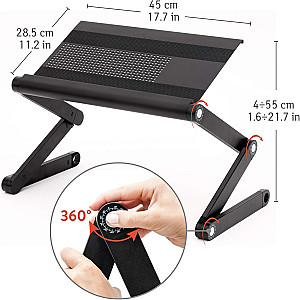 Adjustable Laptop Stand for Bed Height Up to 18"