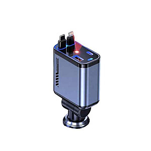 Retractable Car Charger, 4 in 1 Fast Charging