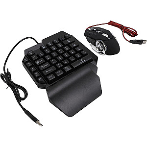 One Hand RGB Gaming Keyboard and Mouse Combo