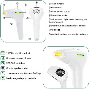 IPL Hair Removal Device for Women and Men