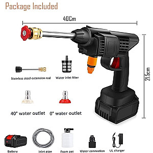 Car Washer High Pressure Gun Rechargeable 48V (Double Battery)
